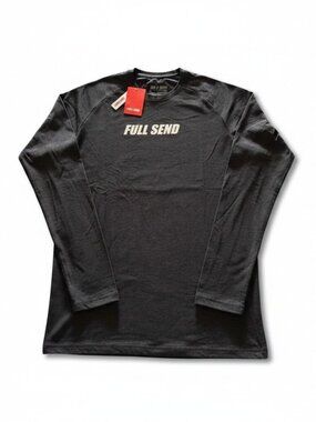 Full Send Fitness Men’s Black Long Sleeve T-Shirt – Size M – Black – NWT